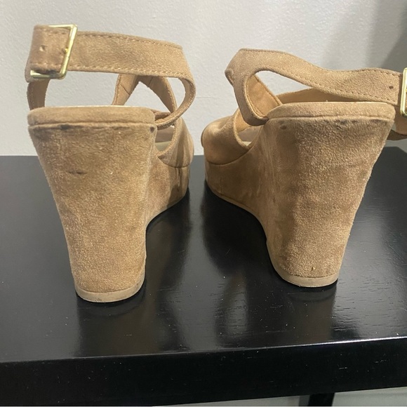 Brash La Wedge Platform Sandals Women Sz. 6.5 Tan - Picture 10 of 12